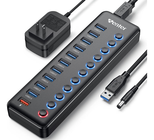 Hub Usb Powered, Wenter 11-port Usb Splitter Hub (10 Puer...
