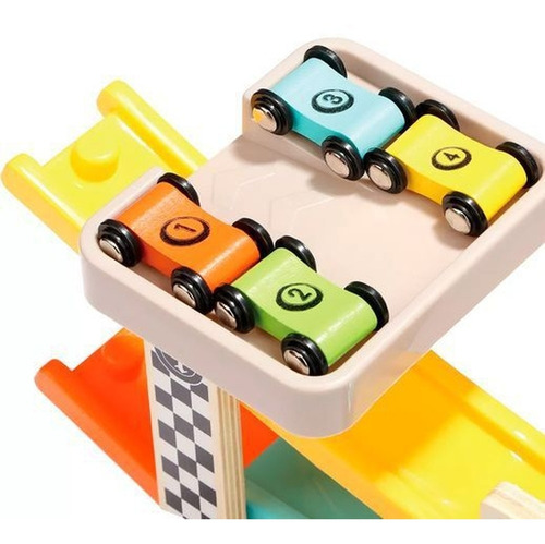 Brinquedo Pista Corrida Zig Zag Linha Madeira Estrela Baby