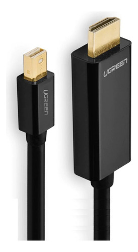 Cabo Vídeo Ugreen Mini Displayport P/hdmi 4k 1.5m Preto