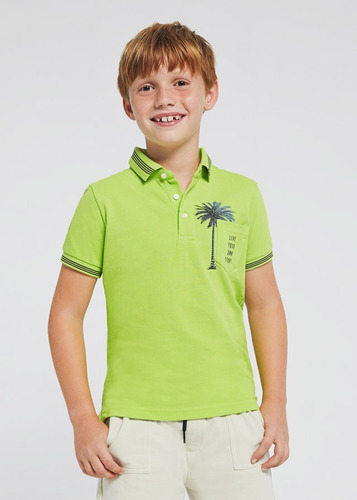 Mayoral Playera Polo Acid Verde #8 Est. 6103 V2 P