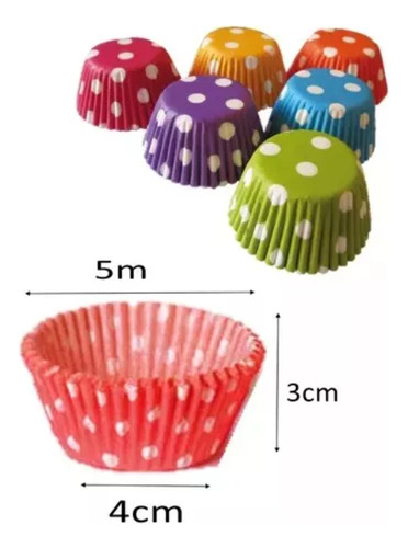 1000 Mini Capacillos De Puntitos Para Cupcake Y Más Cocina