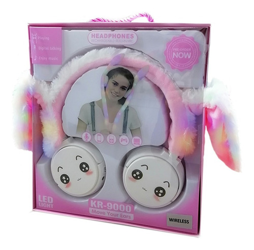 Auricular Inalámbrico Peluche Con Luces Led