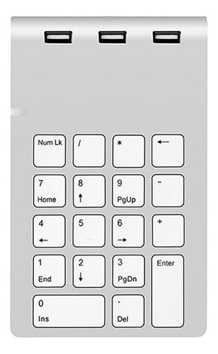 Teclado Numérico Mecánico Plateado Con Cable Usb, Teclado Nu