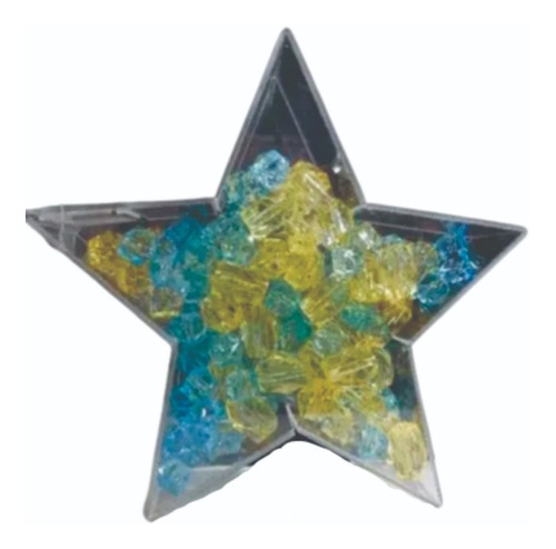 4 Estrellas Rellenables En Acrílico 20cm, Cto De Mesa Fiesta