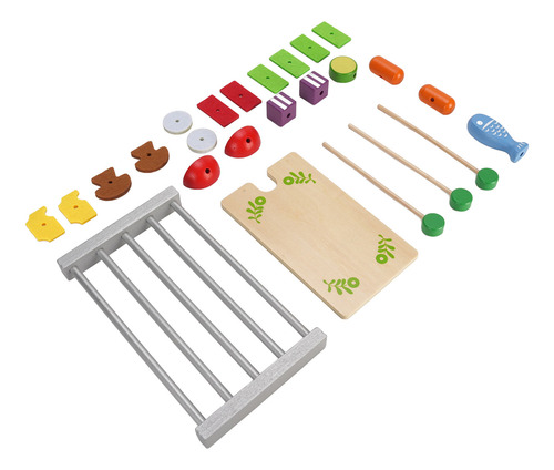 Parrilla De Madera Para Niños, Barbacoa Interactiva, Barbaco