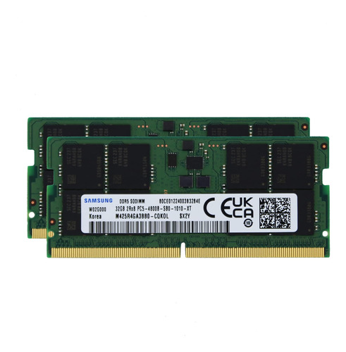 64gb (2x32gb) Ddrmhz Pcsodimm 2rx8 Cl40 1.1v Memoria Ram