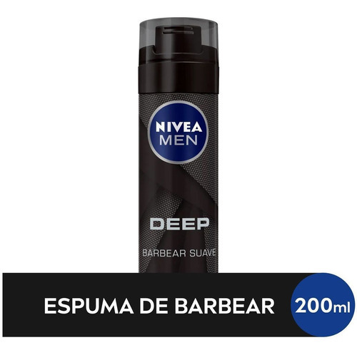 Espuma de Barbear Nivea Men Deep Frasco 200ml