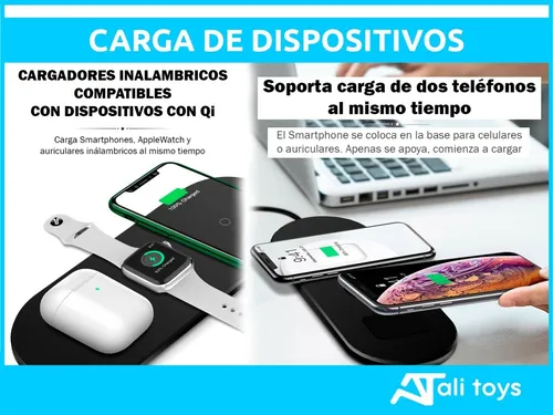 Cargador Inalambrico Qi Para Multiples Dispositivos