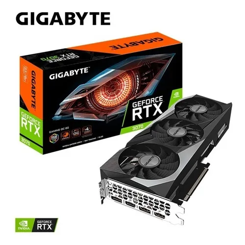 Placa De Video Geforce Rtx 3070 Gigabyte 8gb Gddr6 Placa De Video Geforce Rtx 3070 Gigabyte 8gb Gddr6