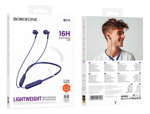 Audífonos In Ear Bluetooth Borofone Be70 Light Azul