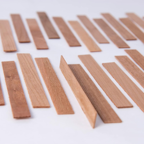 50 Piezas Mechas Velas De Madera De Cerezo Más Gruesas...