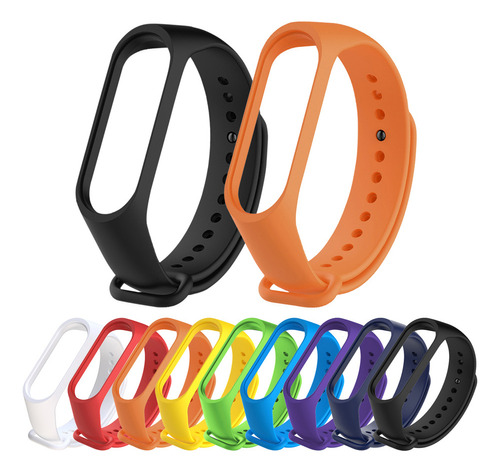 Malla Silicona Compatible Reloj Xiaomi Mi Band 5 6 Generica