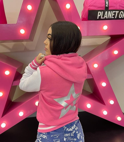 Imagem 2 de 4 de Moletom Dupla Face Pink Com Branco 2022 - Planet Girls