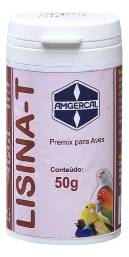 Lisita-t 50g Premix Melhora Anemia Plumas E Penas - Amgercal