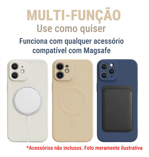 Case iPhone 16e Preta Carregamento Sem Fio Com Magsafe