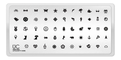 Uberchic Mini Plate-little Bitty Icons Placa Para Uñas