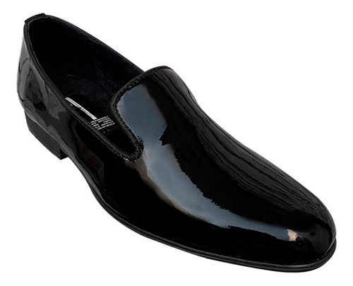 Mocasin Slipper Loafer Charol Liso Caballero Negro Zanthy 02