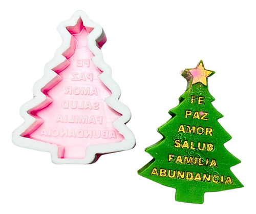 Molde Vela Arbol Navidad Deseos Año Nuevo Resina Manualidad