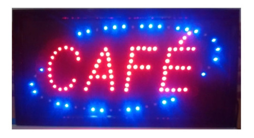 Cartel Led Cafe 48 X 25 Cm. Con Tasa Leer Detalle X 10