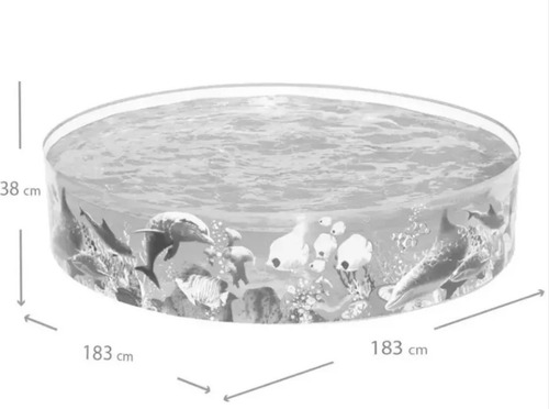 Imagen 3 de 4 de Alberca Para Niños Jumbo 1.83 Mts X 38 Cm Nueva