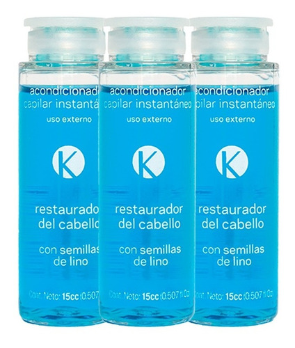 Ampollas Reparadora Acondicionador Semillas De Lino Kleno X3