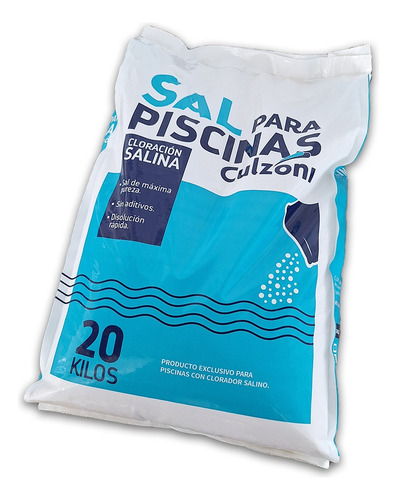 Sal Para Piscinas Piletas Con Clorador Salino En Bolsa 20 Kg