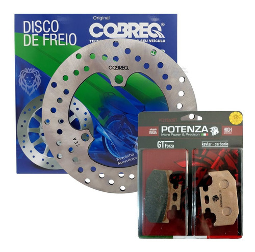 Disco De Freio Traseiro Lander 250 Cobreq + Pastilha Potenza