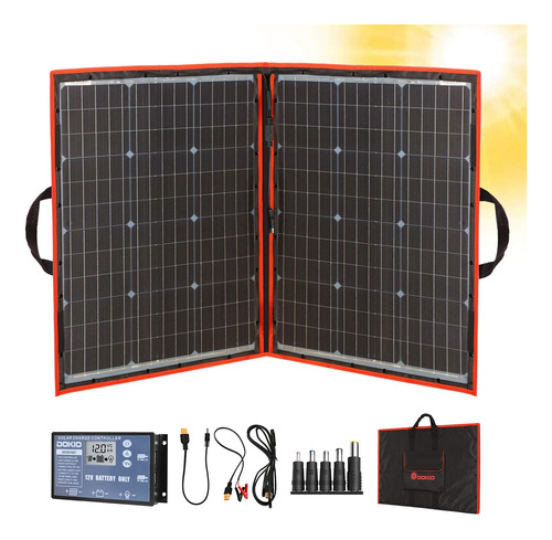 Dokio Xx Panel Solar Monocristalino, Plegable, De 12 voltios