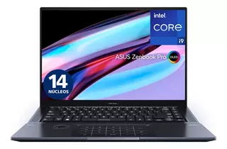 Notebook Asus Zenbook Pro 16X OLED UX7602ZM-ME027W tech black táctil Intel Core i9 12900H 32GB de RAM 1 TB SSD, NVIDIA GeForce RTX 3060 60 Hz 3840x2400px Windows 11 Home