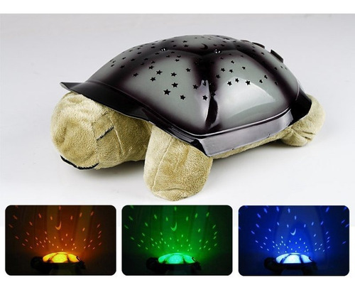Lampara Grande Tortuga Proyector Estrellas Led Musical