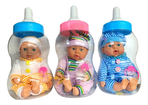 Imagen 3 de 3 de Bebe En Mamadera Con Sonido Bebote Con Ropa Muñeca