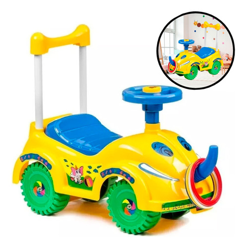 Carro Montable Para Niños Elefante Amarillo Sonido Mytoy5503