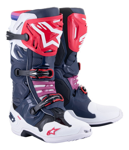 Bota Cross Alpinestars Tech 10 Supervented Azul Marinho Fxm