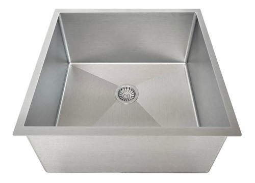 Pia Cuba De Inox Sobreposta De Aço Inoxidável P/ Lavar Cor Aço inox escovado