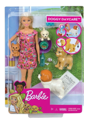 Barbie Guarderia De Perritos Set Muñeca