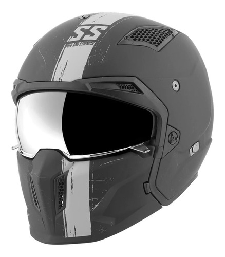 Casco Speed & Strength Ss2400 Wht 3 N 1 Abierto 3/4 Integral