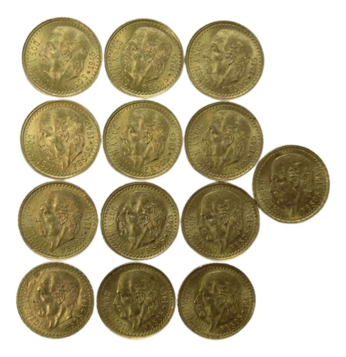 Medallas Para Arras 2.50 Pesos Baño Oro 24k 13 Piezas S/caja
