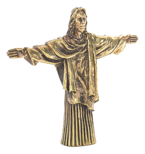 Jesucristo El Redentor Pequeña Estatua De Latón De Jesús
