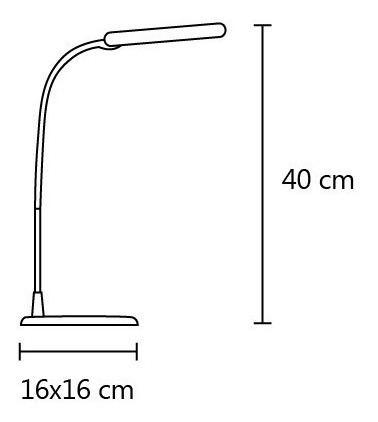 Imagen 2 de 10 de Velador Flexible Con Pintura Soft Y 3 Intensidades De Luz