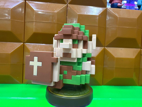 Link Pixelado Amiibo De Zelda 1 De Nintendo Original (Reacondicionado)