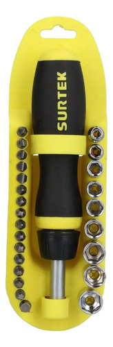 Juego De Puntas Y Accesorios Hexágono De 1/4 , Surtek Jdp26