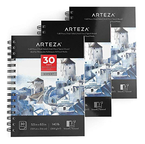 Sketchbook Arteza Bloc De Papel Para Acuarela Expert, Cuader