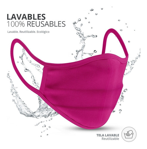 Imagen 7 de 7 de Cubrebocas De Tela Colores Jiuyu, Lavables Reutilizables