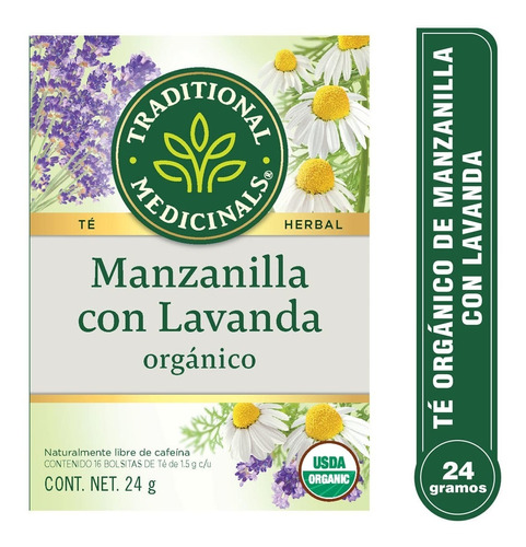 Té Traditional Medicinals Manzanilla Con Lavanda 24g