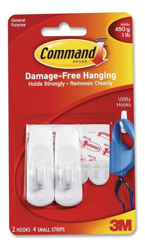 Command Strips 17002 Ganchos Pequeños Con Adhesivo Command