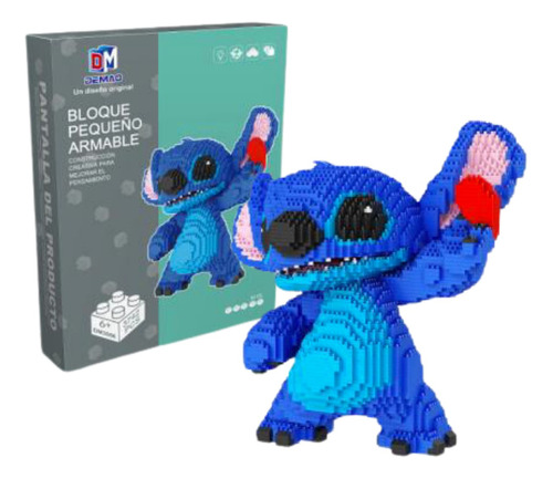 Stitch Gigante Mini Bloques Armables Figura 3d Lindo Kawaii 