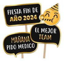 Comprar Props Fiesta Fin De Año Laboral Carteles Imprimibles - Dorad