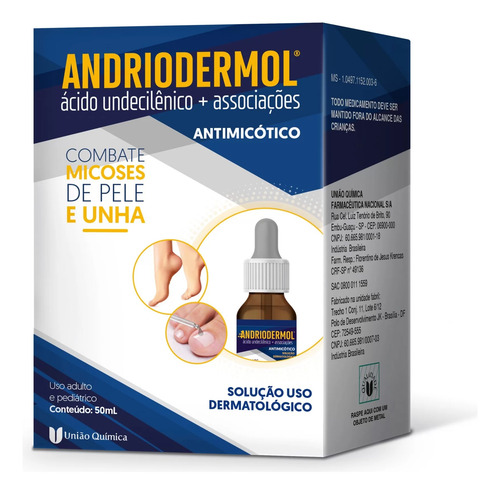 Kit 08 Andriodermol Antimicótico 50ml - União Química