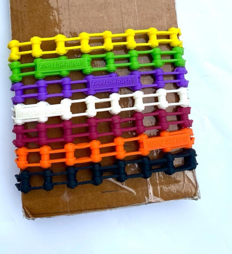 Pulsera Cadena Caucho Varios Colores 