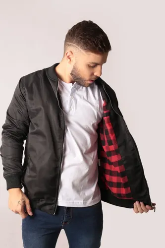 Jaqueta Bomber Masculina Forro Xadrez Parcelamento sem juros